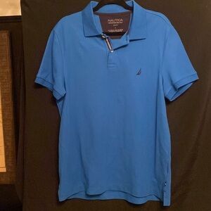 NAUTICA NWT performance deck polo - blue- size large slim fit